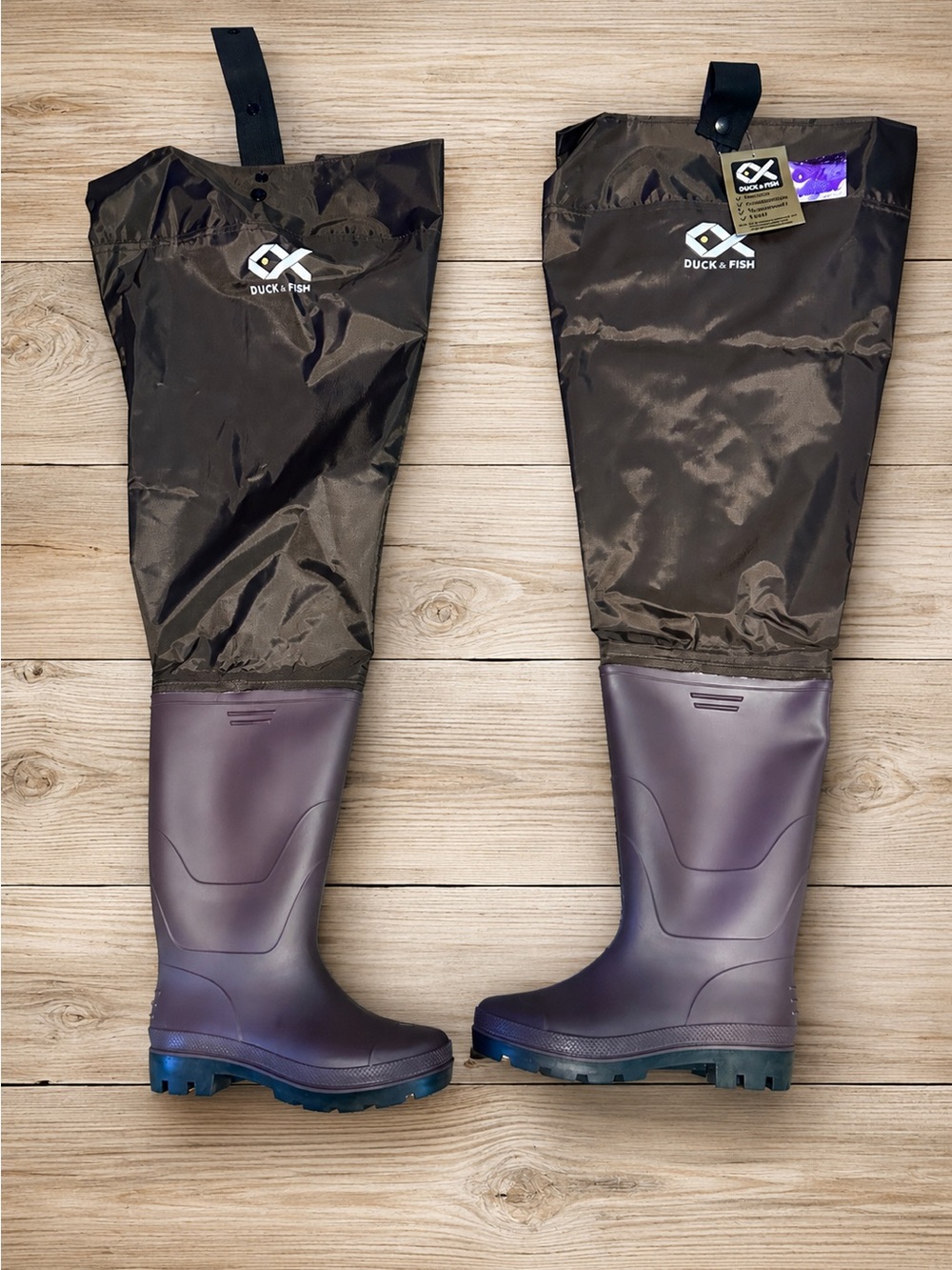 Duck & Fish Waterproof Wader Boots - Brown